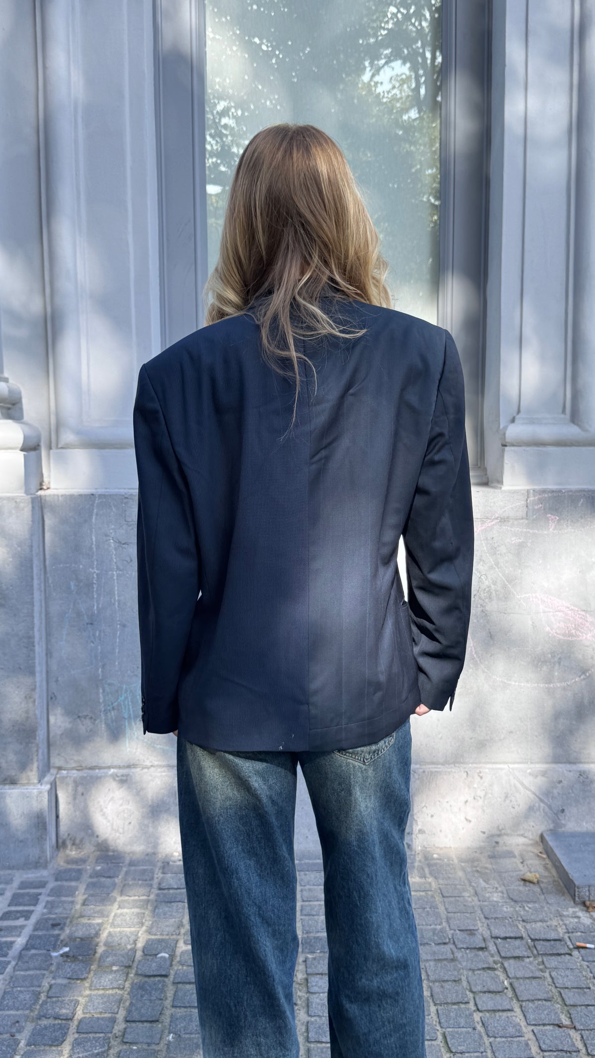Twin Blazer Navy Dots Stripes M/L