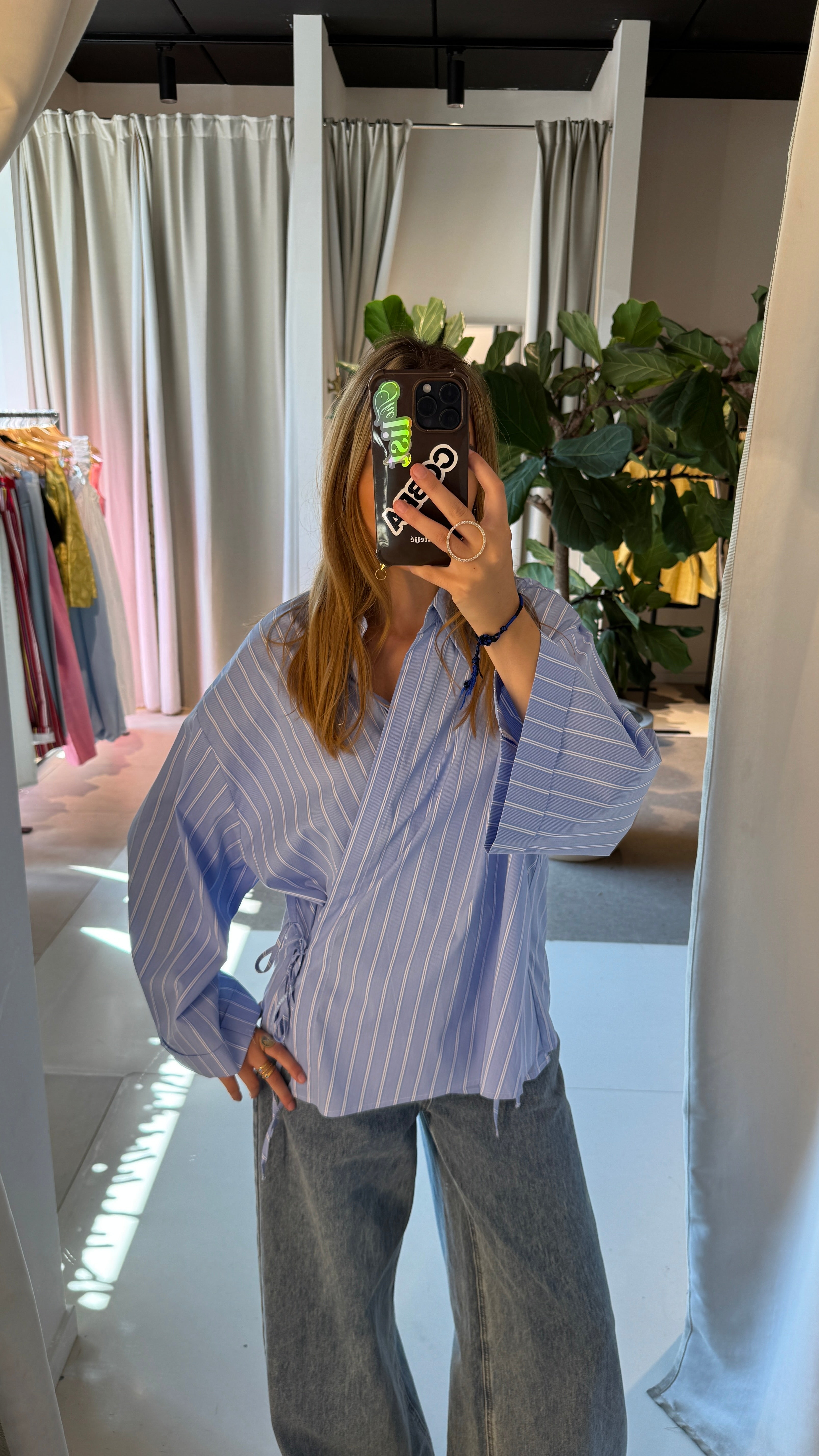 Joanna blouse blue stripes TU