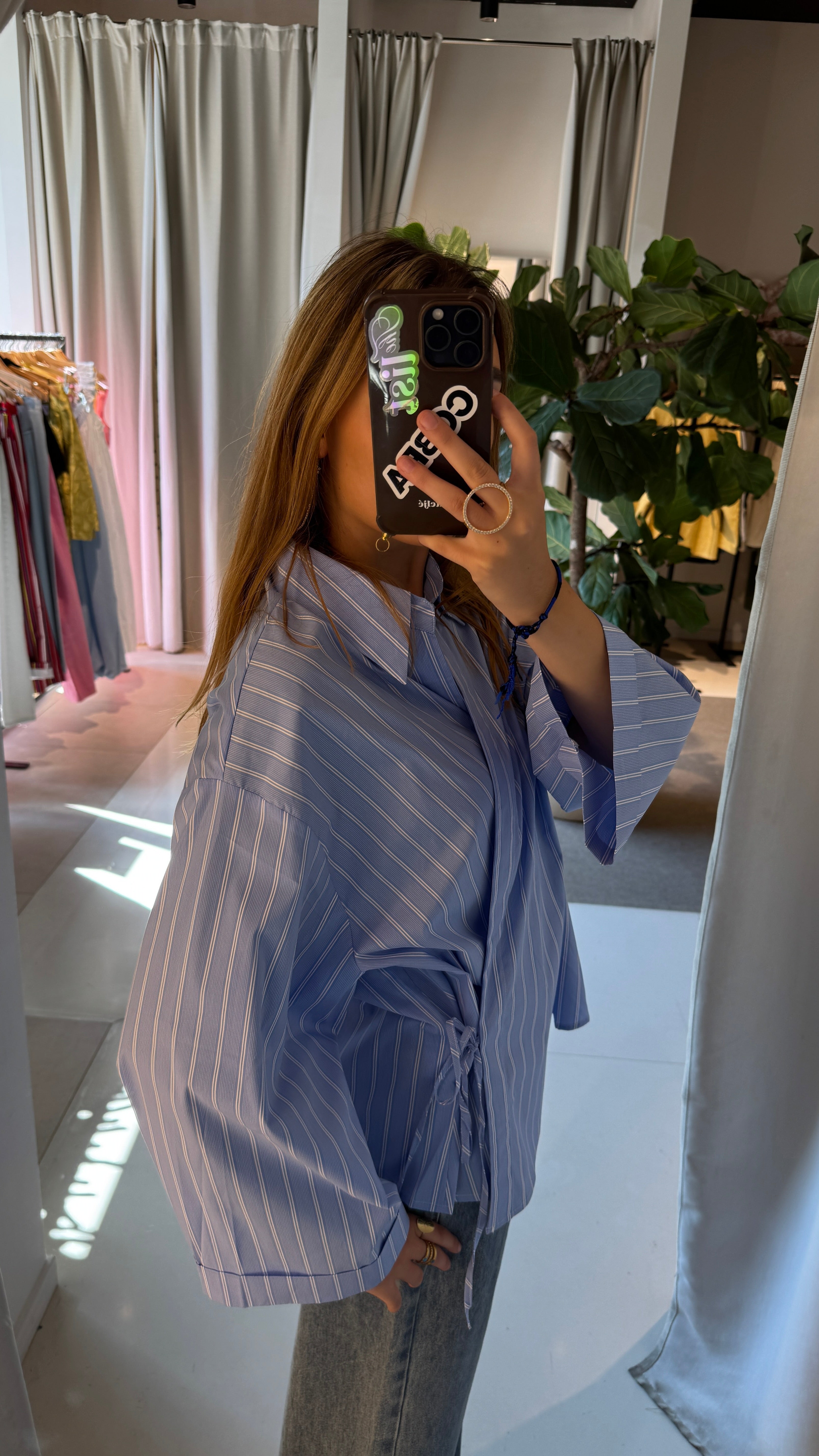 Joanna blouse blue stripes TU