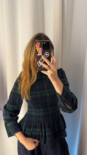 Fiona top green checks