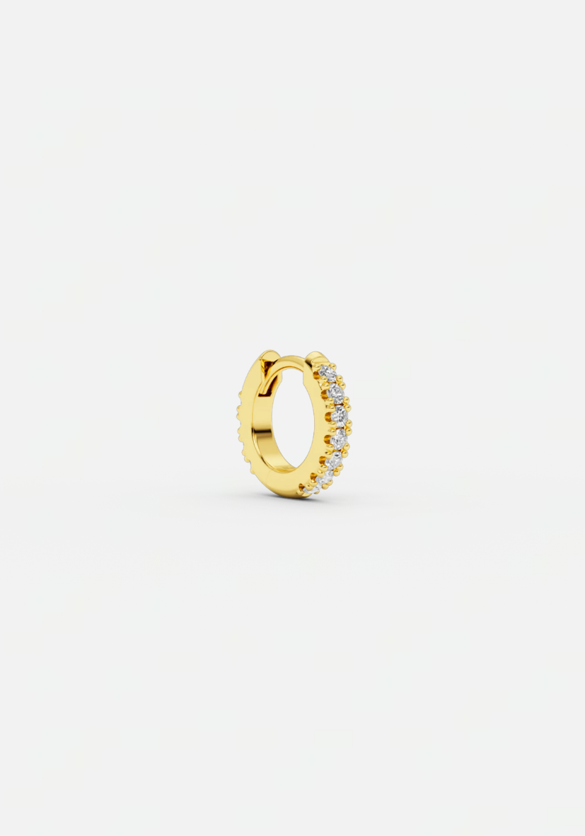 Ivy xs diamond earring 11 mm gold