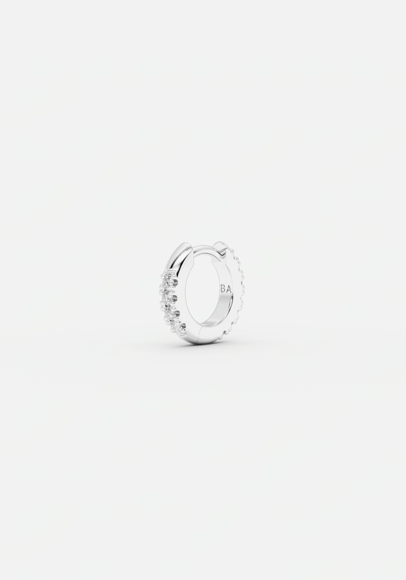 Ivy xs diamond earring 11 mm silver