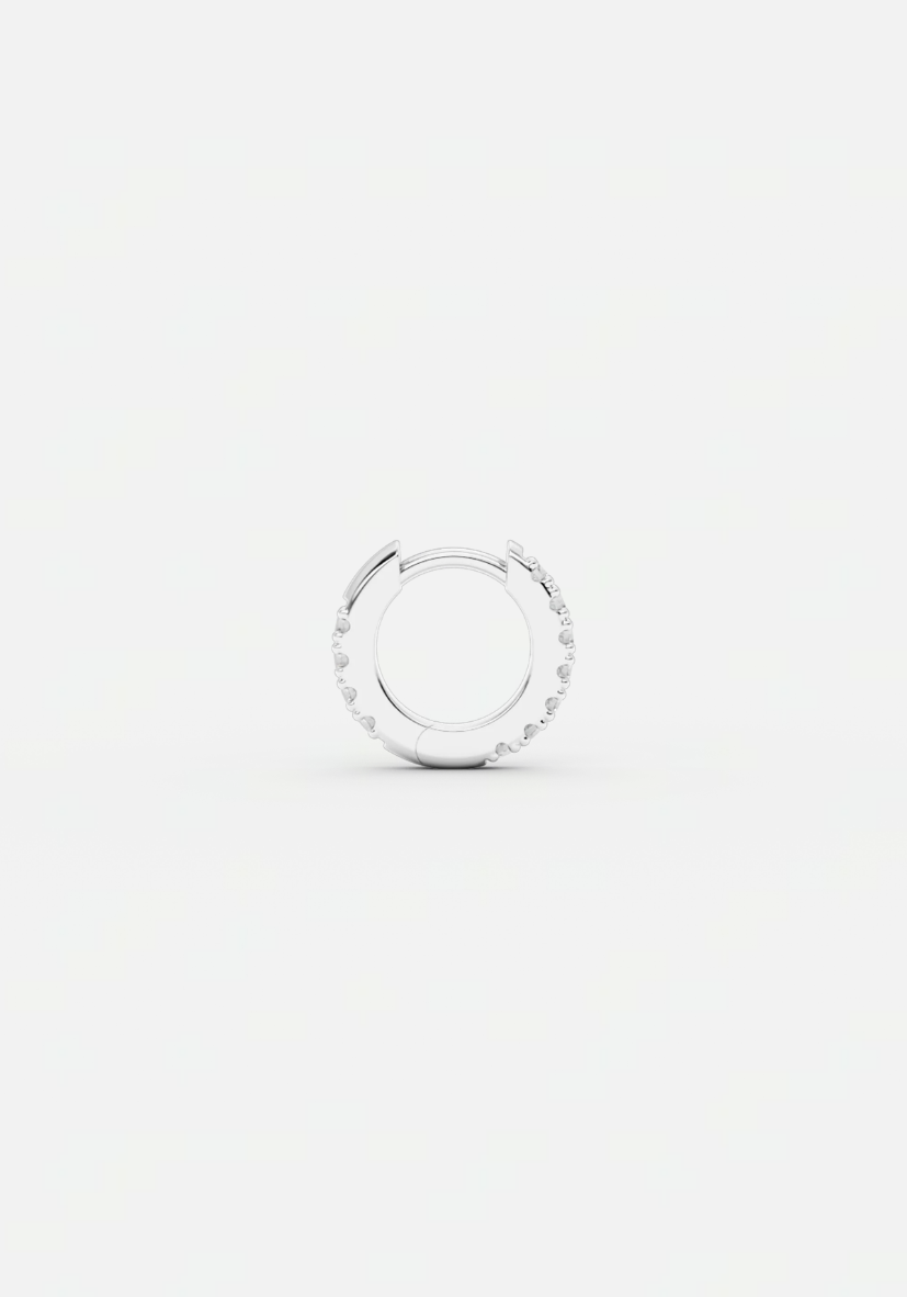 Ivy xs diamond earring 11 mm silver