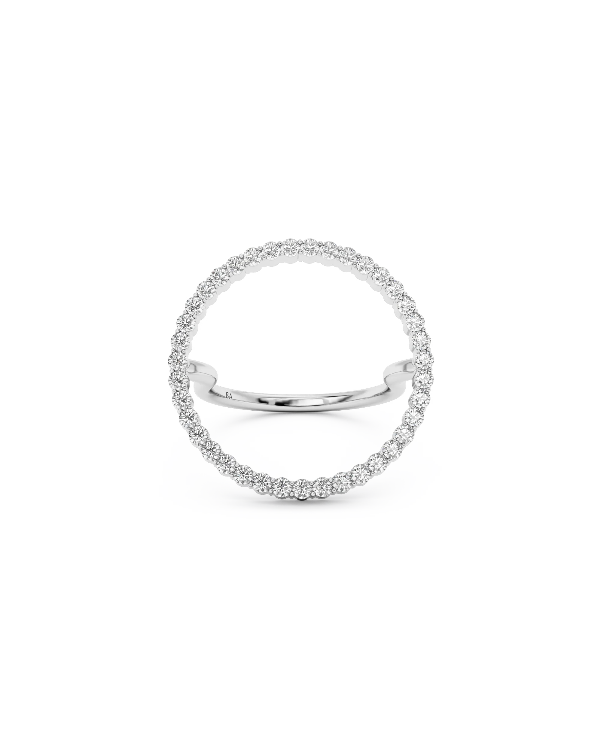 Jill Diamond Ring Silver Small