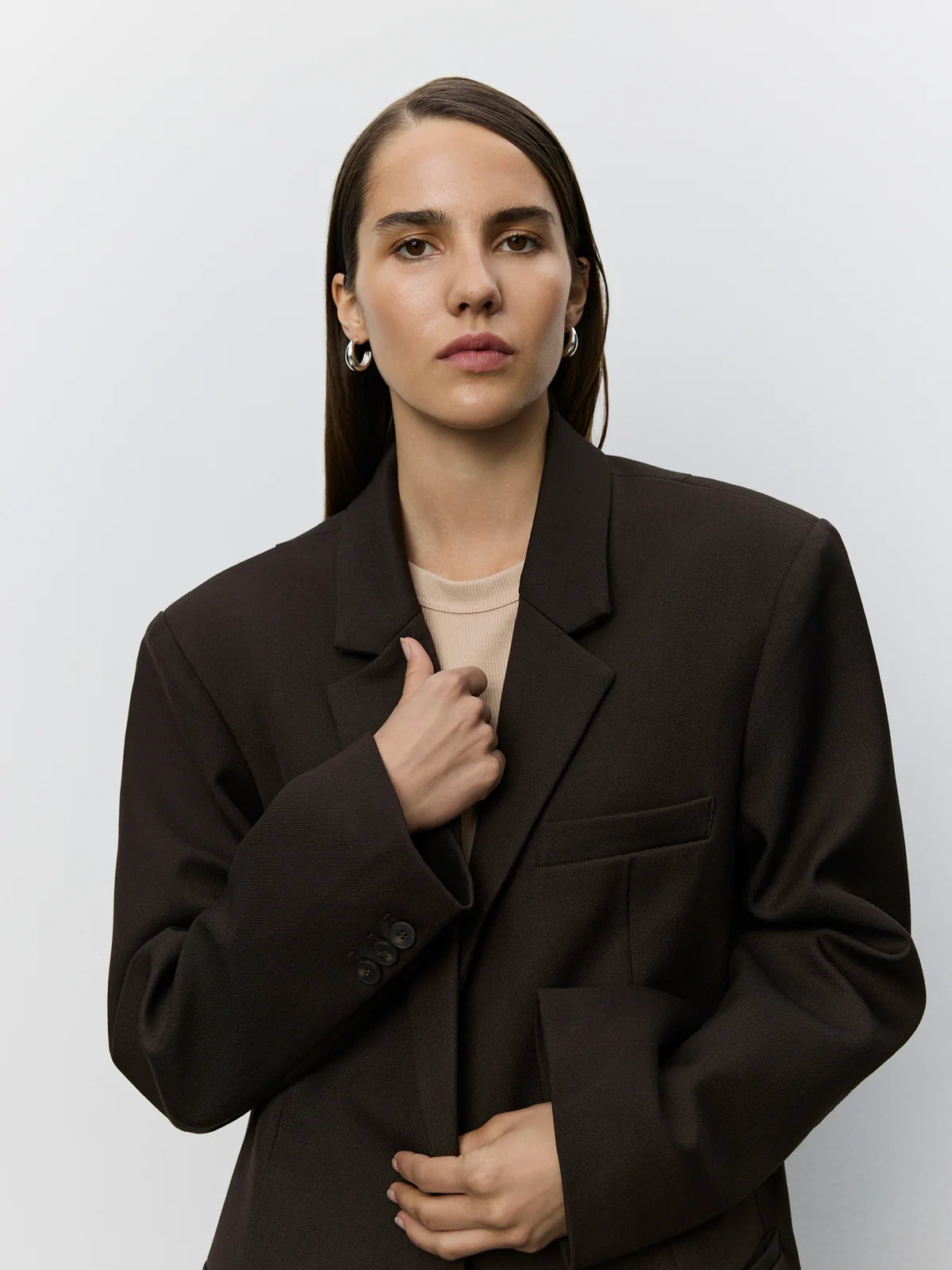 Kaisw blazer dark brown