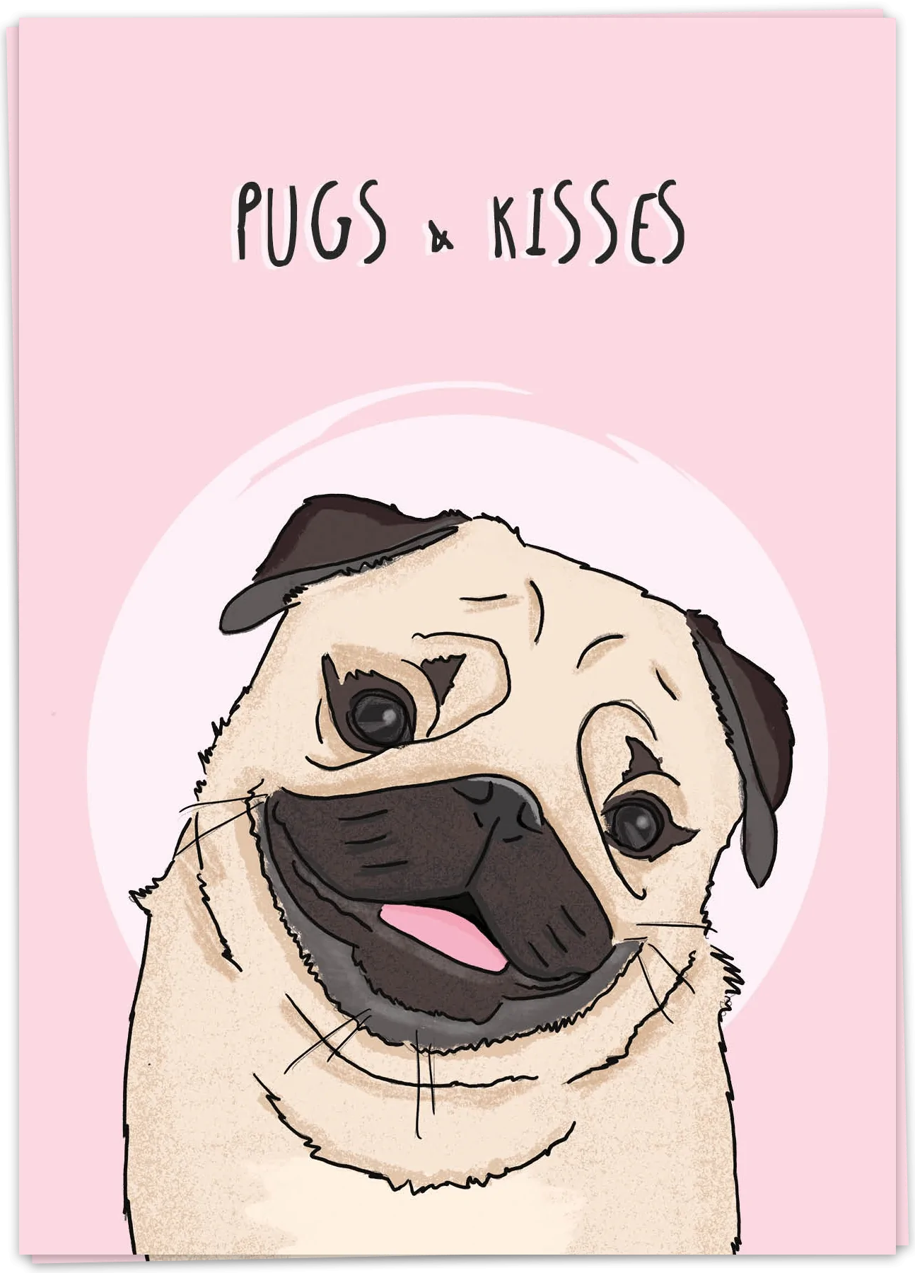 Pugs & kisses card