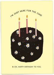 Here for cake card