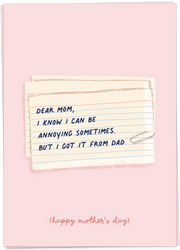 Mom note card