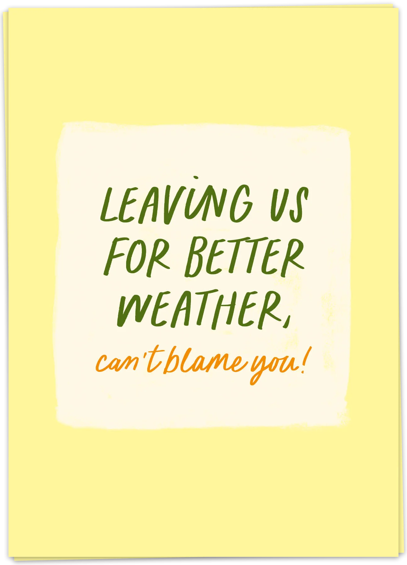 Rude you're leaving card