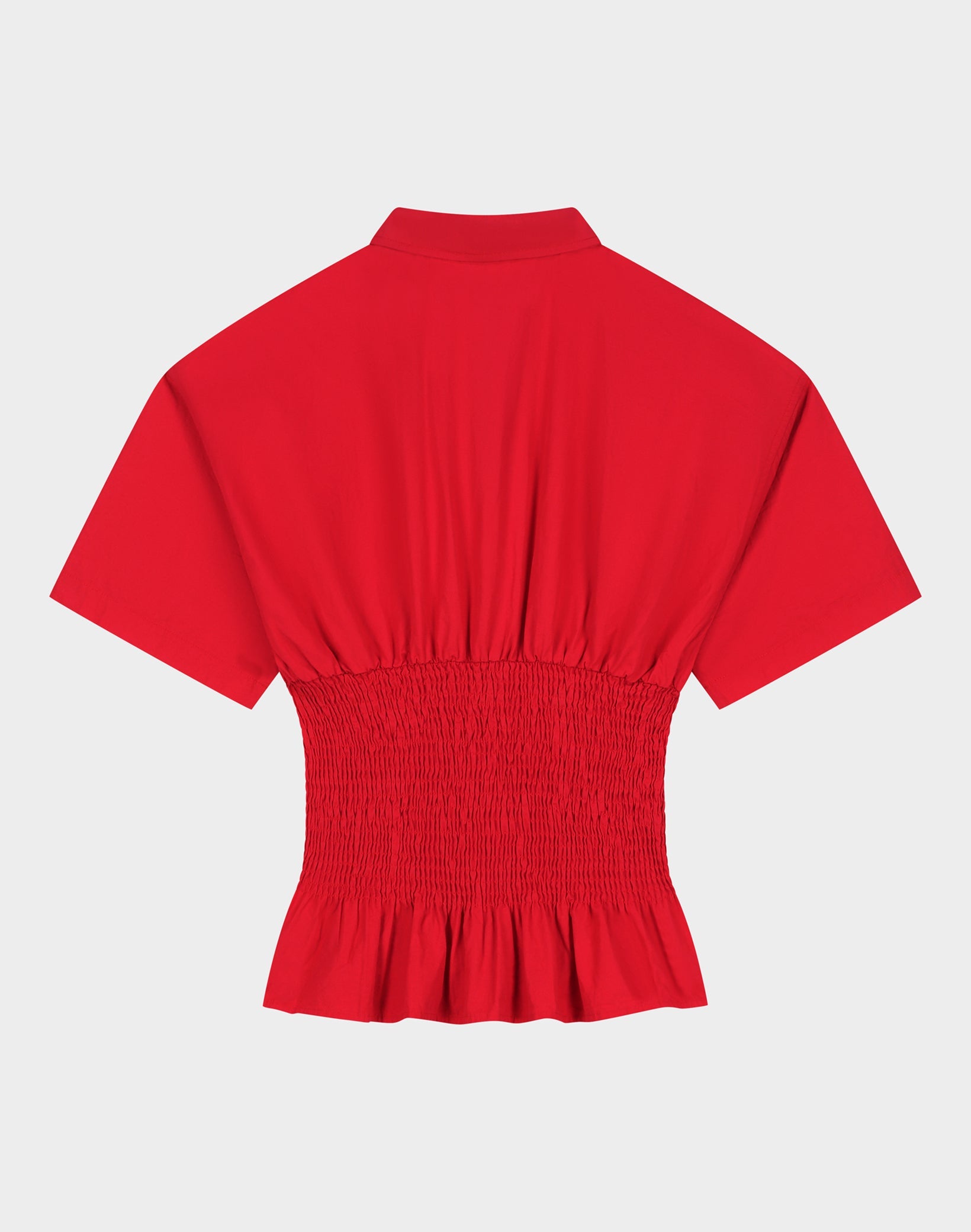 Kyla smocked blouse red
