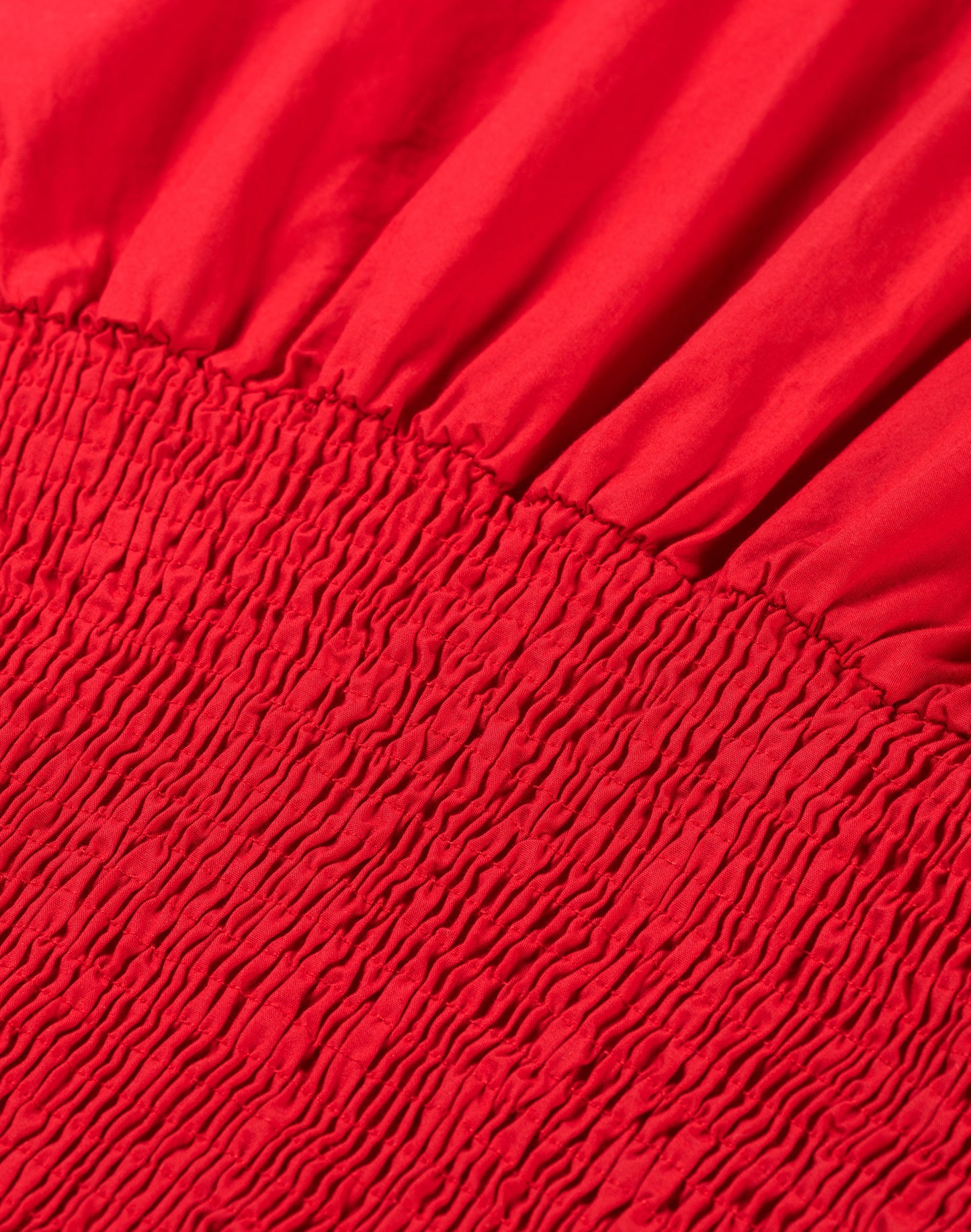 Kyla smocked blouse red