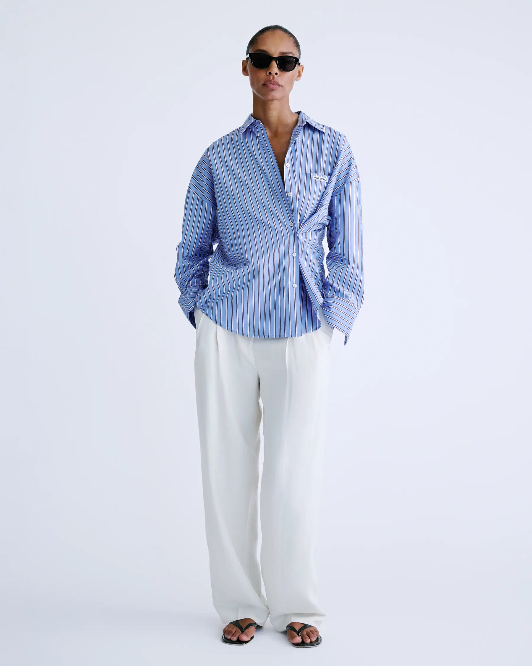 Hillary striped blouse