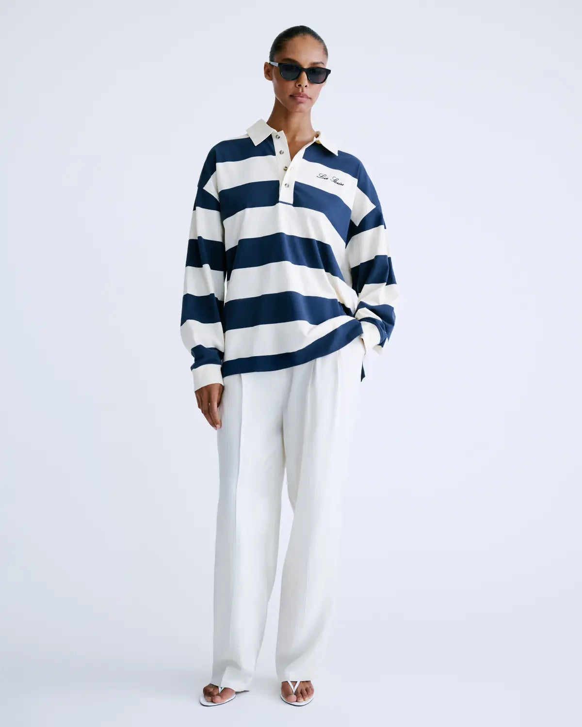 Paul striped polo navy creme