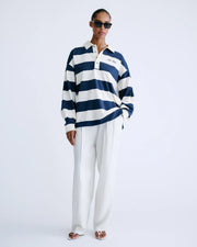 Paul striped polo navy creme