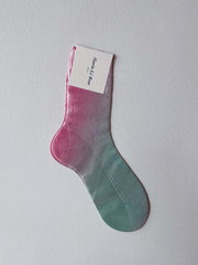 One ribbed laminted sock light candy