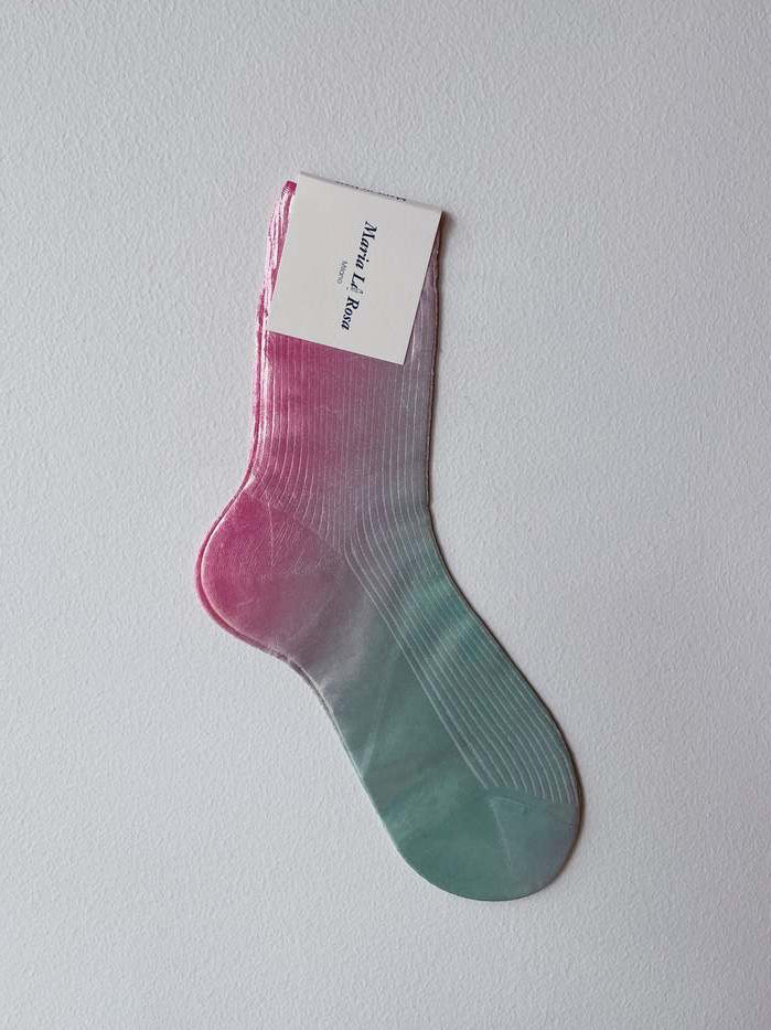 One ribbed laminted sock light candy