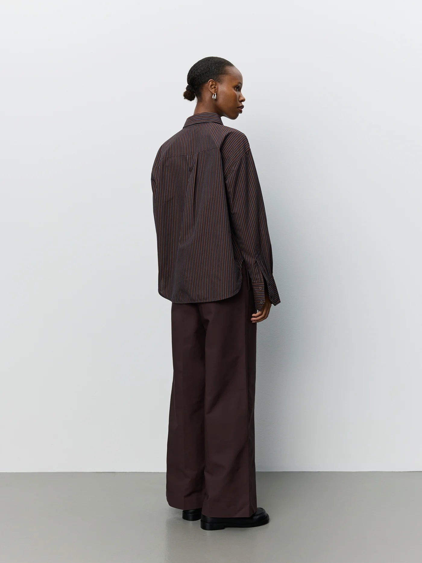 Mashasw striped shirt plum