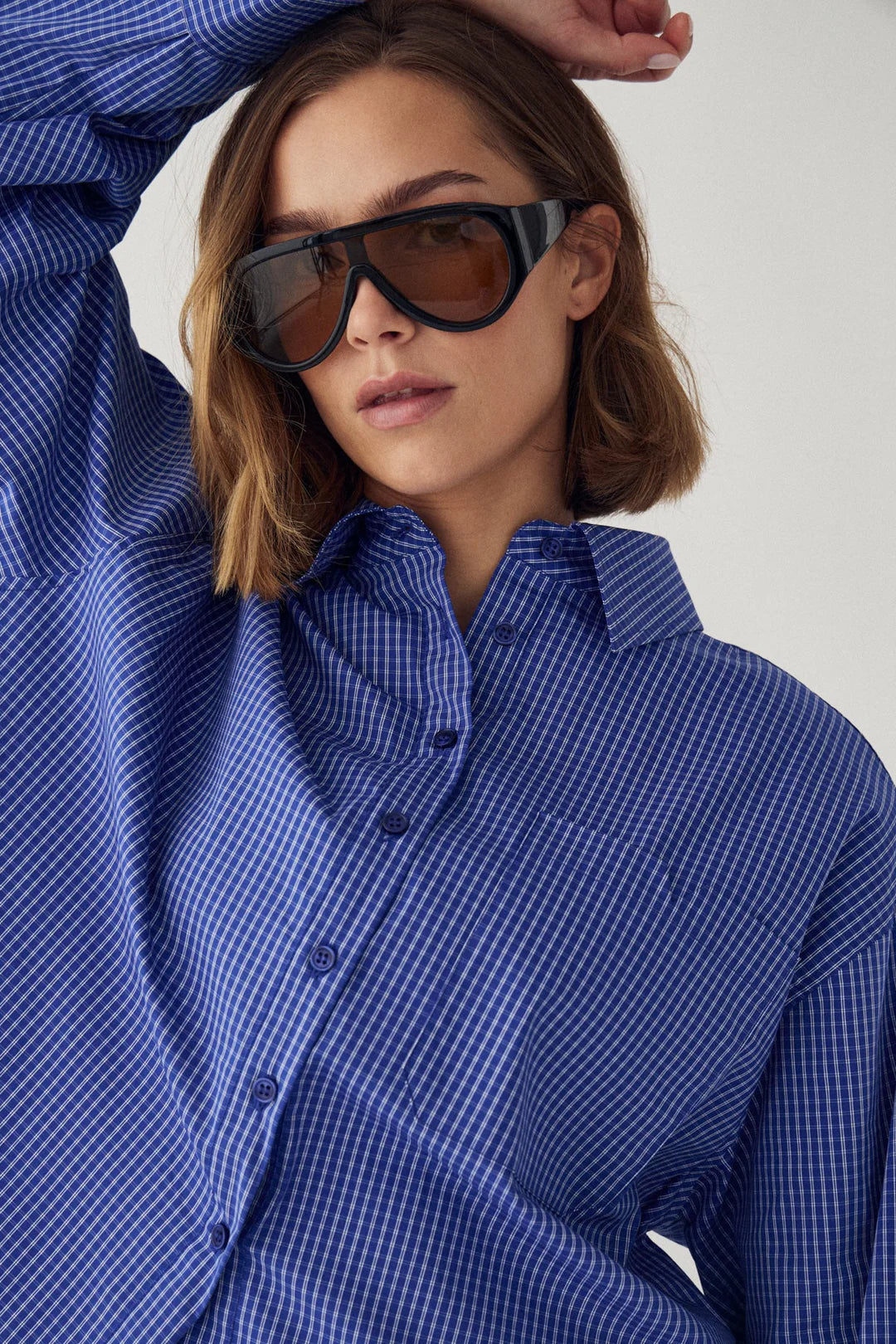 N-marlon shirt davy blue check