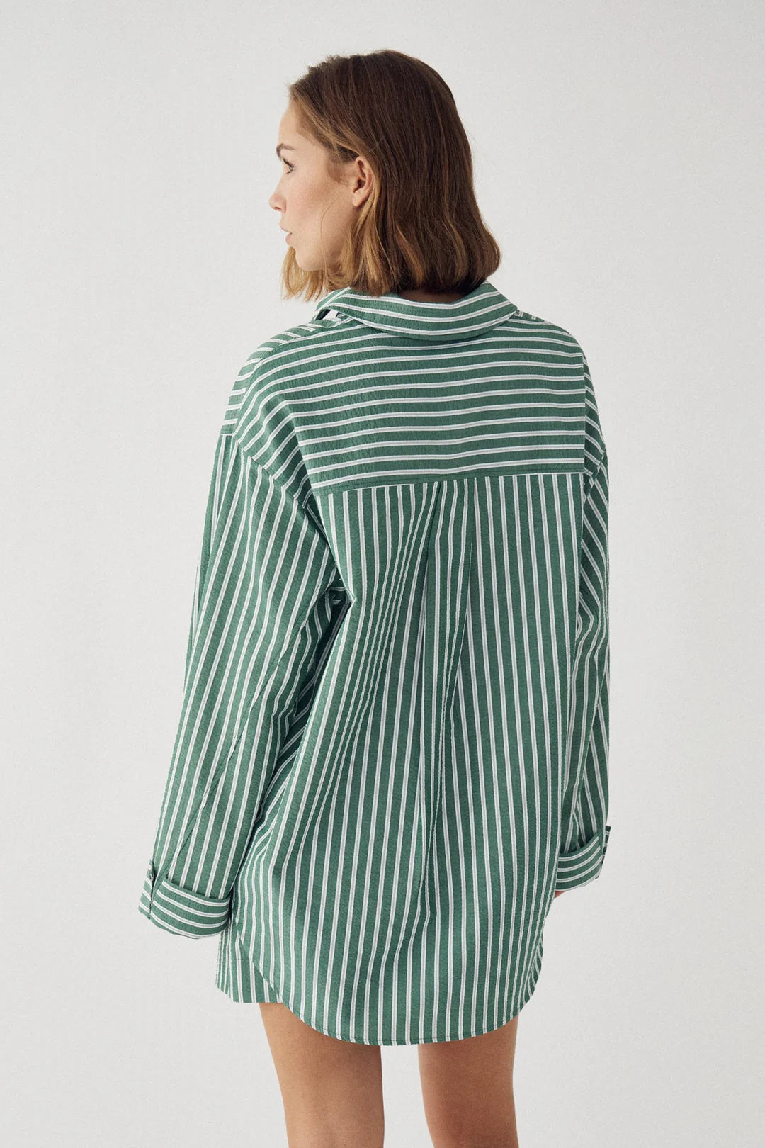 N-marlon shirt green stripes