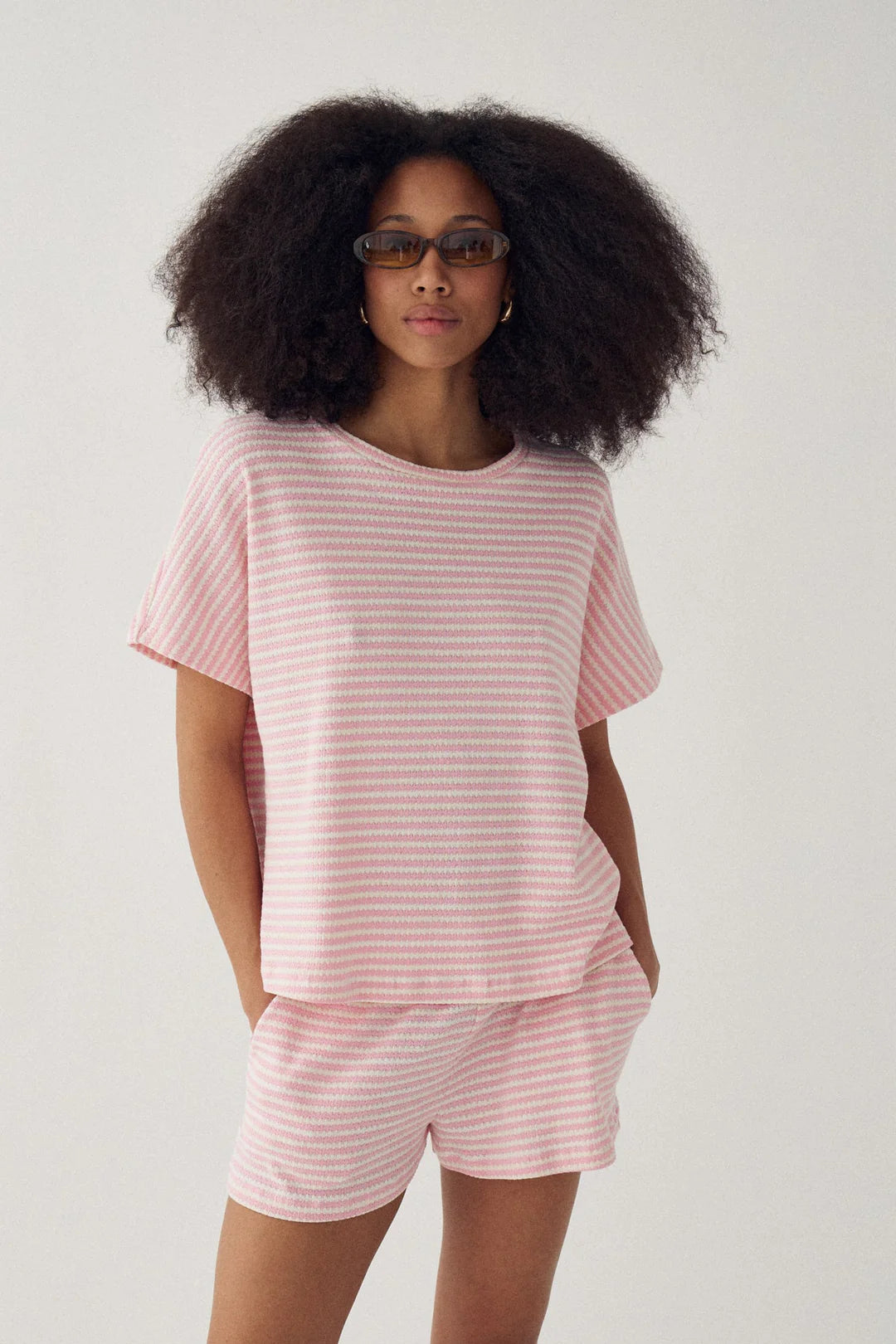 N-mariella shorts blush stripe
