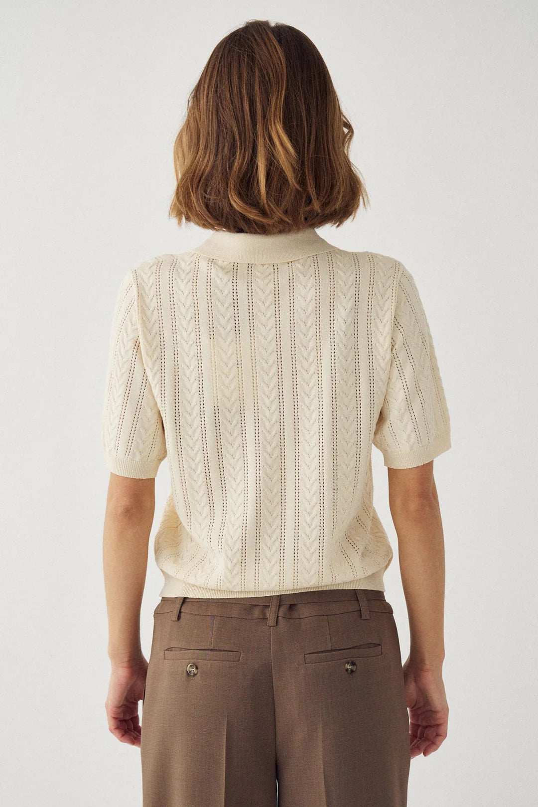 N-mecca knit polo ivory