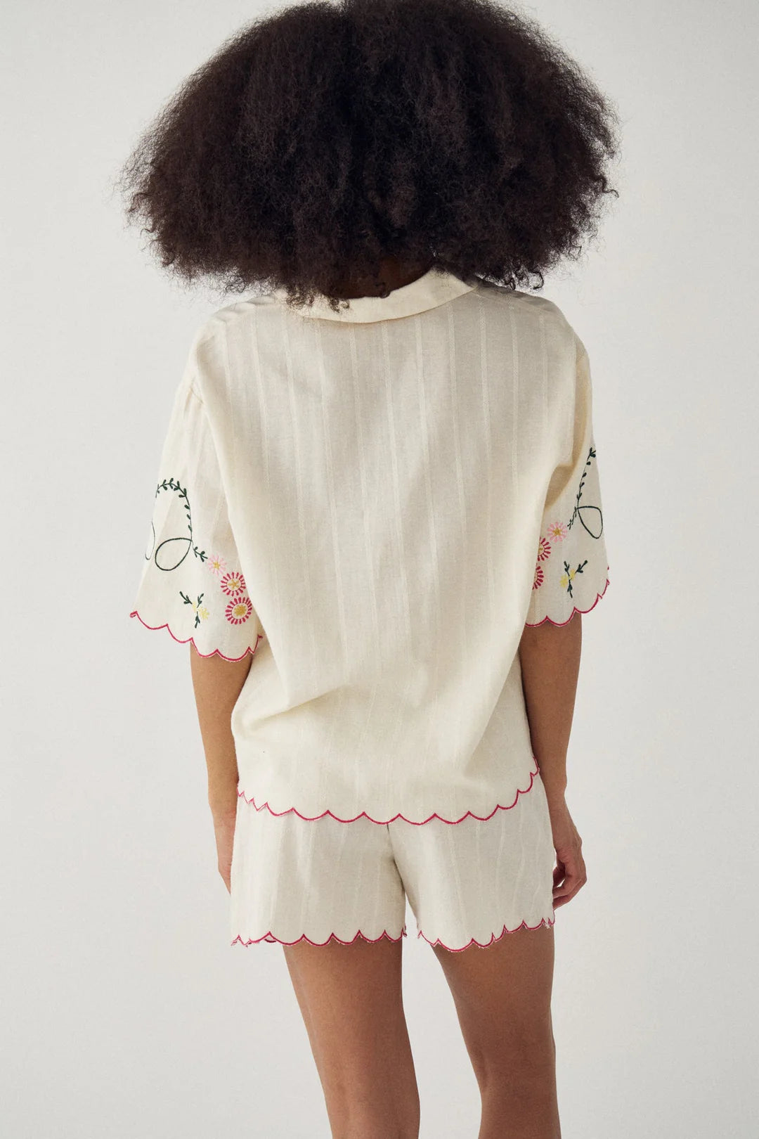 N-kealy shirt flowers creme