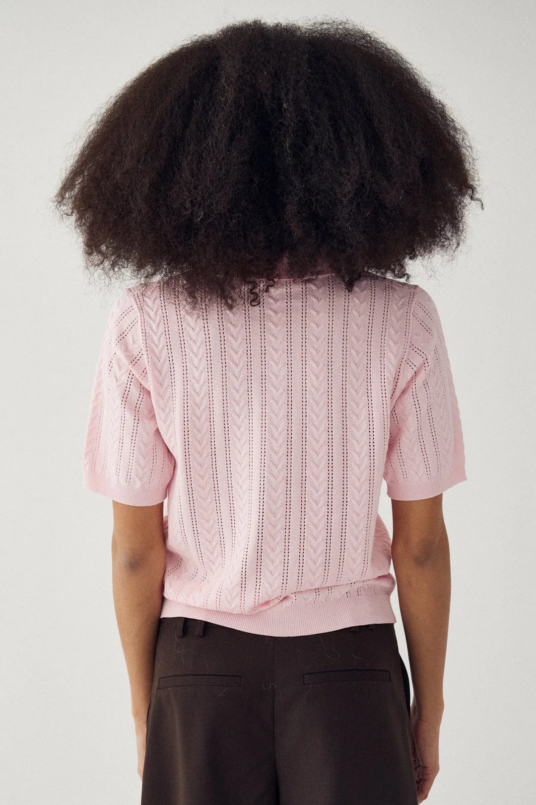 N-mecca knit polo baby pink