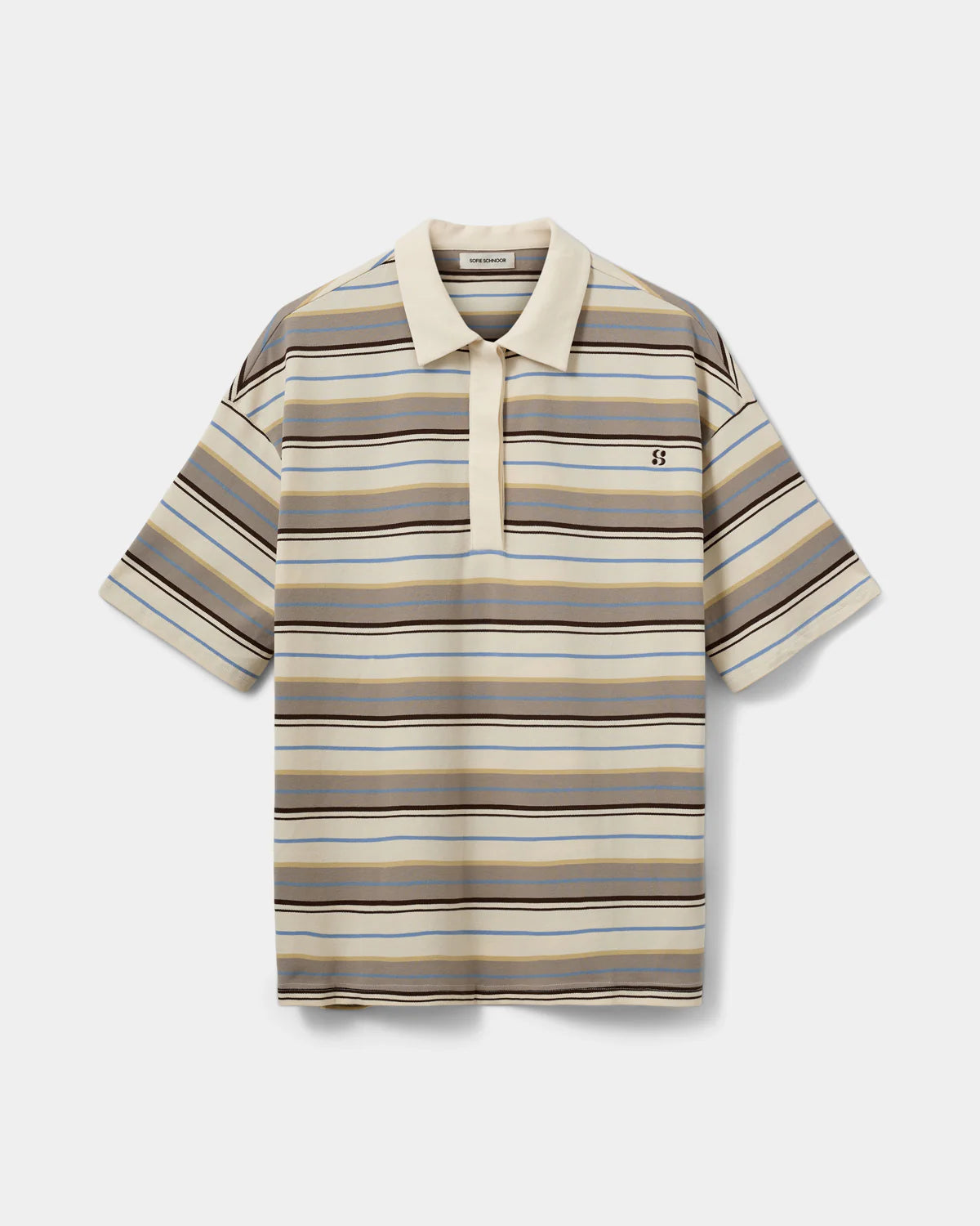 PilSW oversize stripe polo shirt