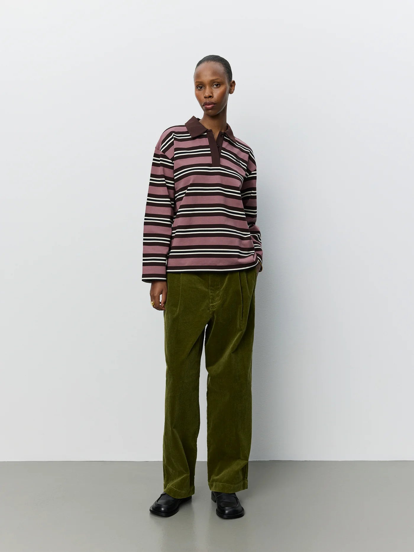 Priasw Stripe Longe Sleeve Plum