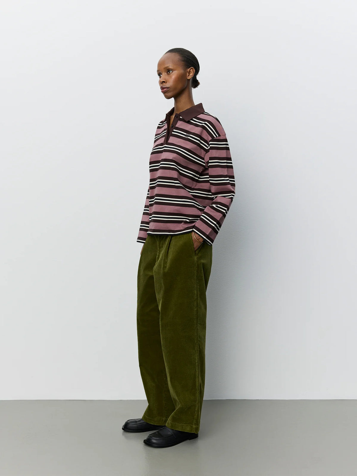 Priasw Stripe Longe Sleeve Plum