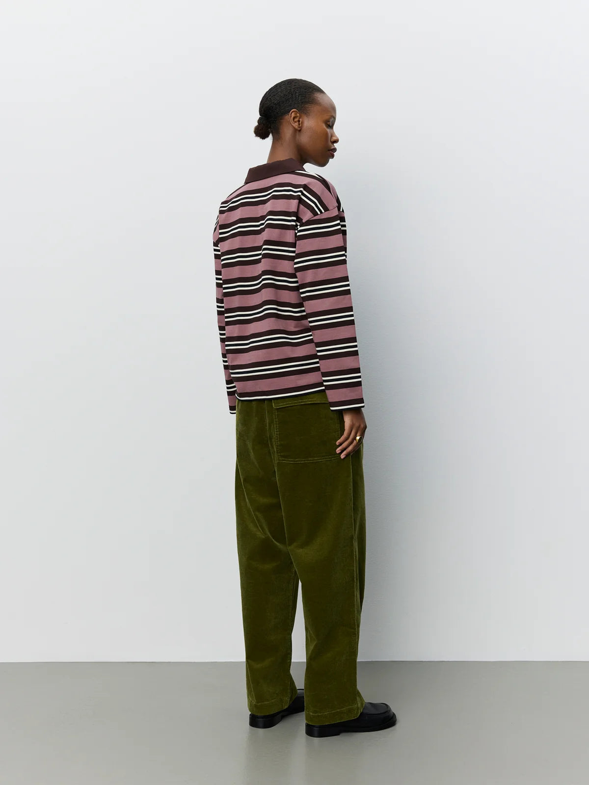 Priasw Stripe Longe Sleeve Plum