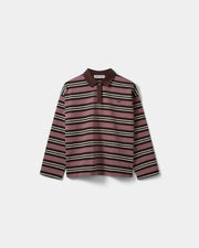 Priasw Stripe Longe Sleeve Plum