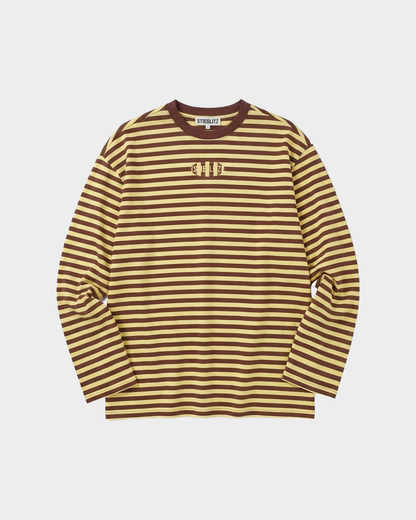Pia wide skate longsleeve brown yellow