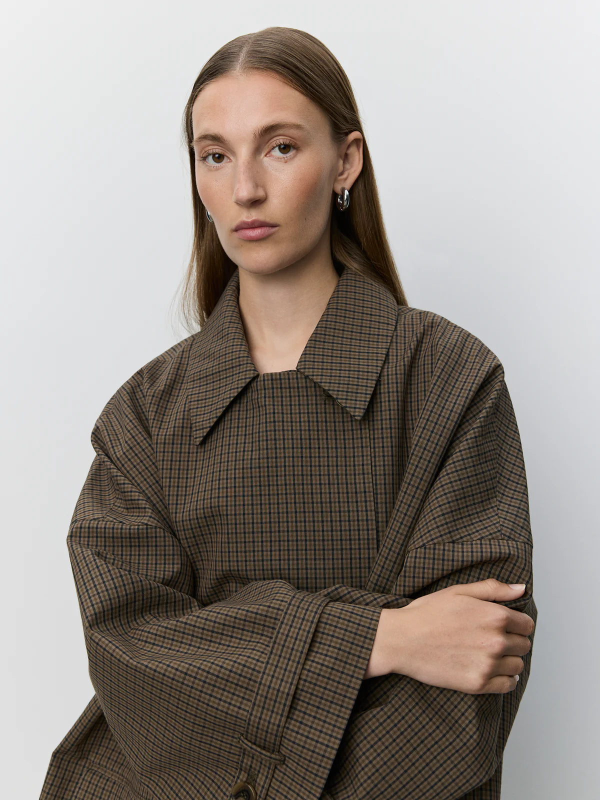 SelinaSW oversized jacket brown