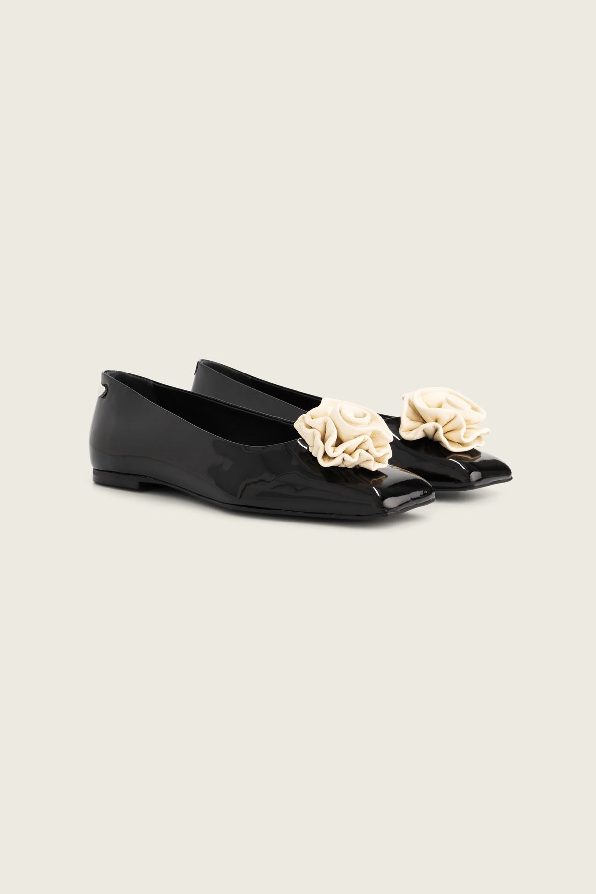 Rose ballerinas black