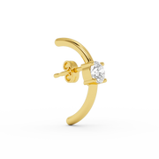 Solitaire Hug Earstud Gold