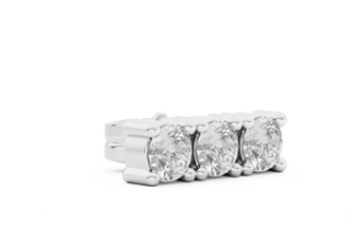 Tiny Trio Iris Earstud Silver