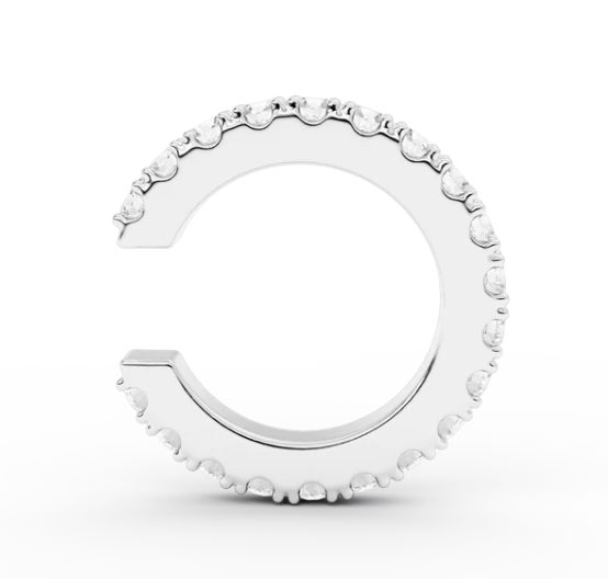 Classic Diamond Earcuff Silver