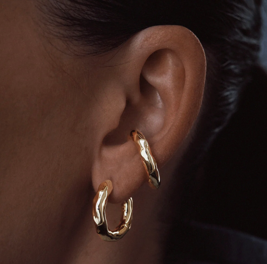 Chunky Kos Molten Earcuff Gold