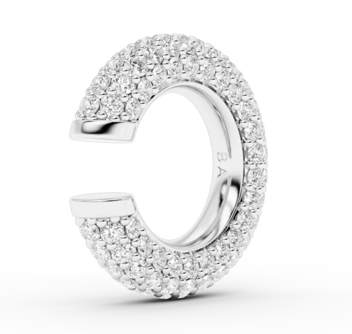 Kos Diamond Earcuff Silver