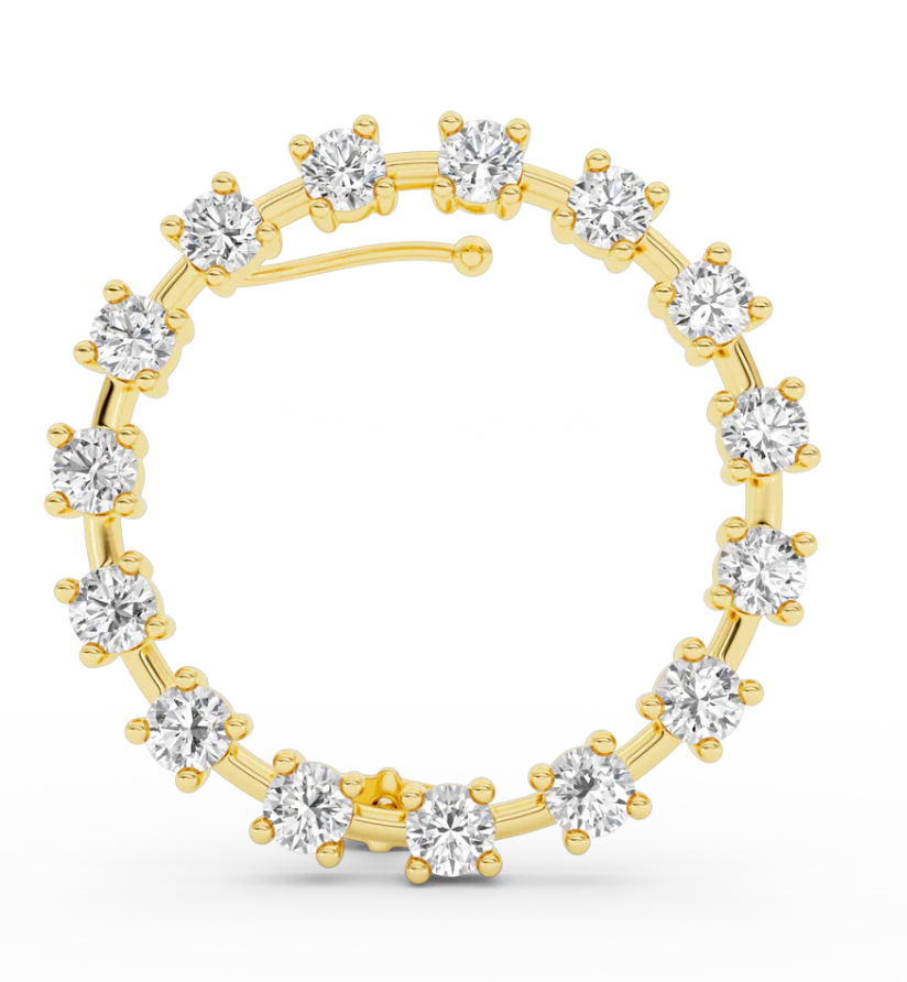 Ray diamond earstud