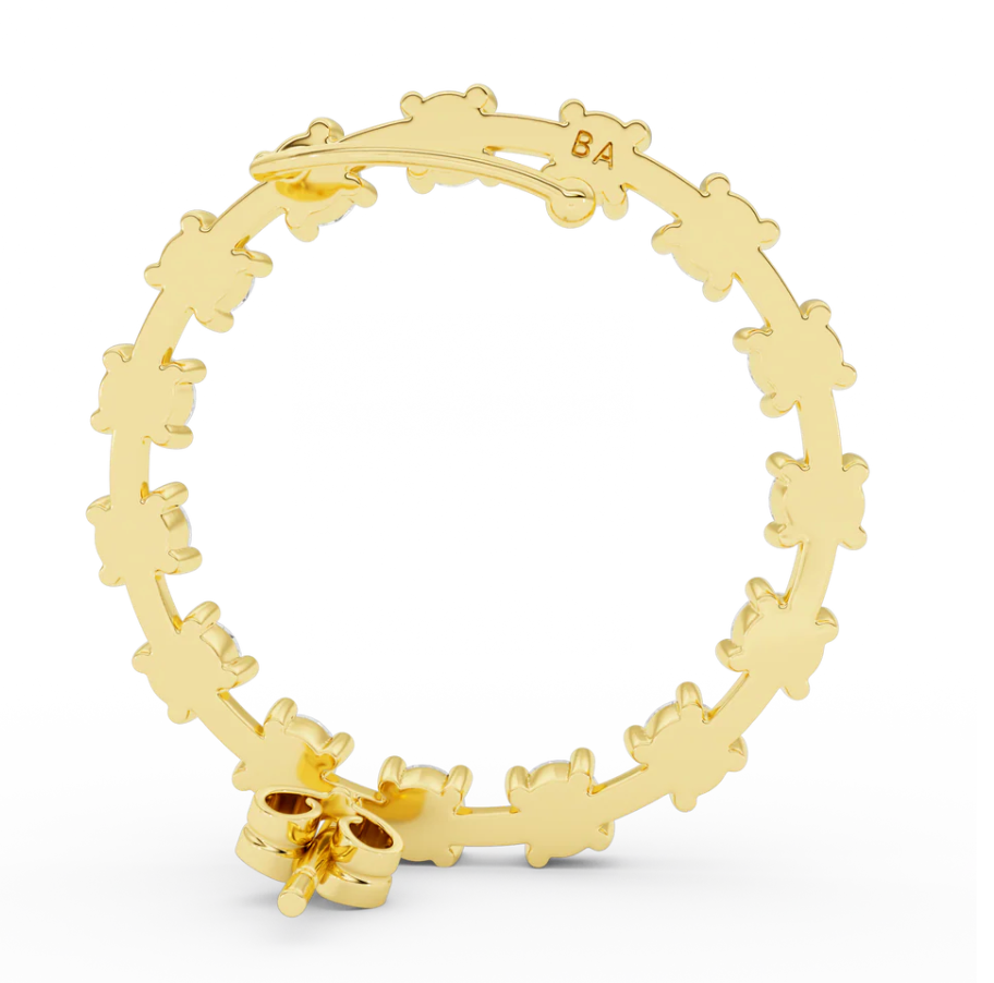Ray diamond earstud