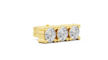 Tiny Trio Iris Earstud Gold