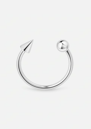 Spike ball bracelet silver