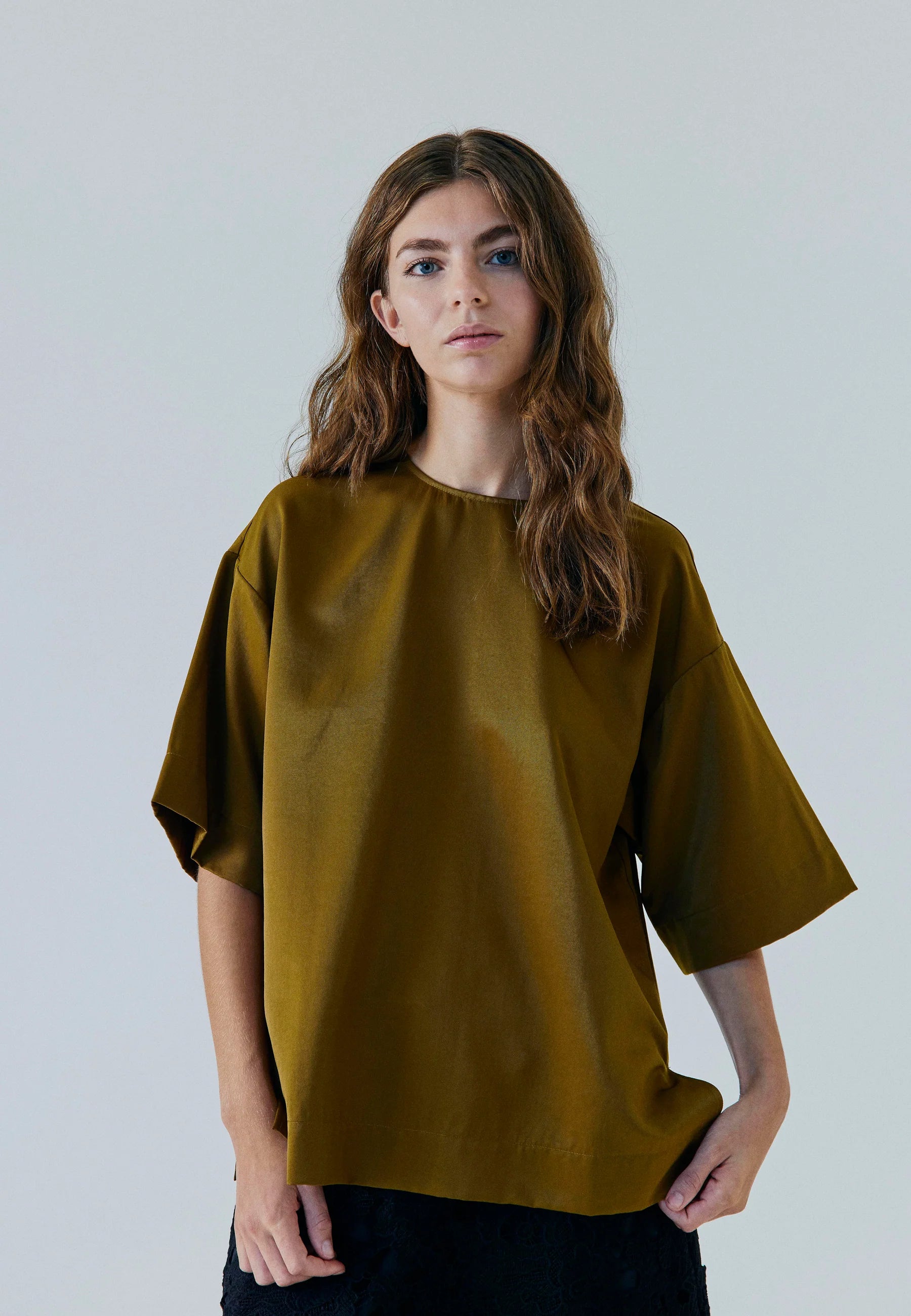 Talua oversized top caramel brown