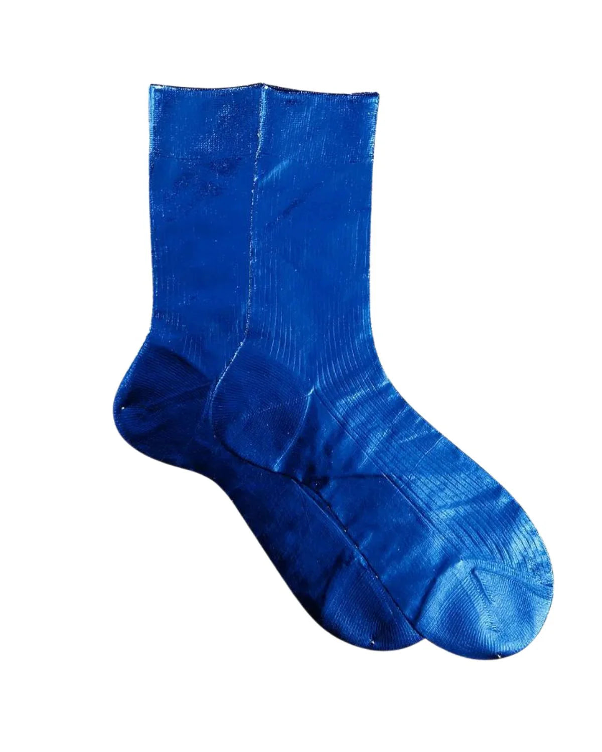 One ribbed laminted sock deep blue