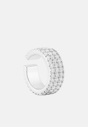 Flat Diamond Earcuff Silver