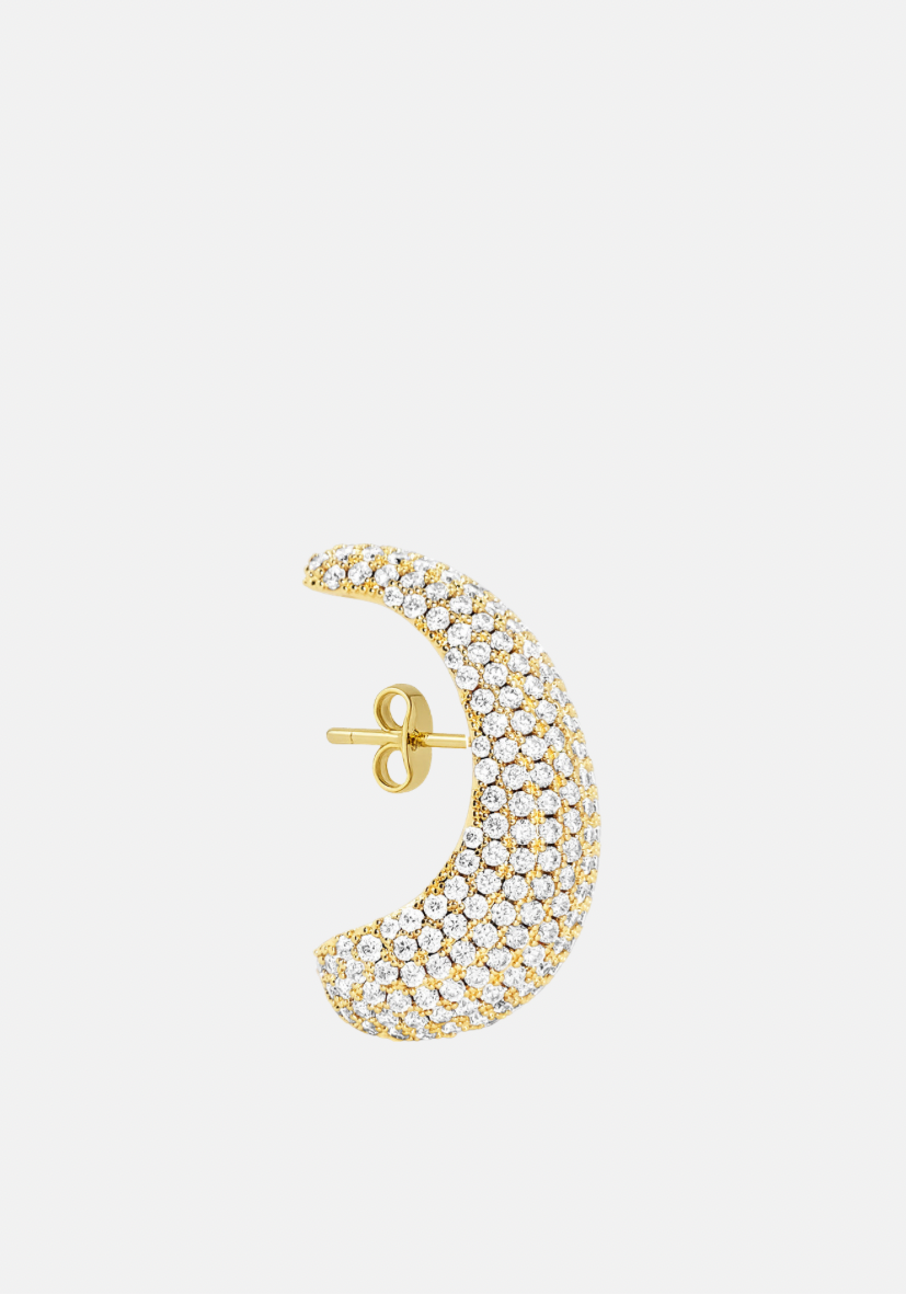 Bulb Diamond Earstud Gold