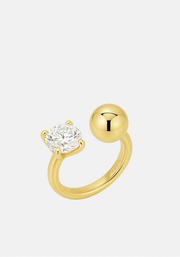 Ball Diamond Ring Gold