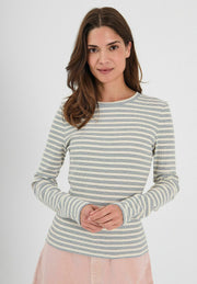 Cafia top light blue stripes